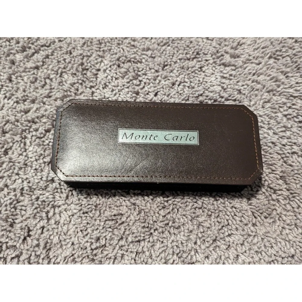 Vintage Monte Carlo Pen with Brown Leather Case *FOR PARTS*‎ *AS IS*